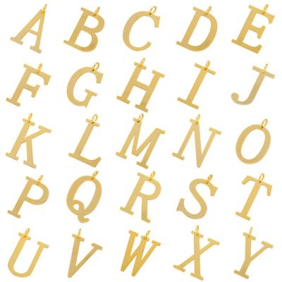 China CLASSIC Gold Color 26 Alphabet Letter Charms For Necklace Bracelet Pendant Jewelry Making Zircon DIY Handmade Jewelry for sale