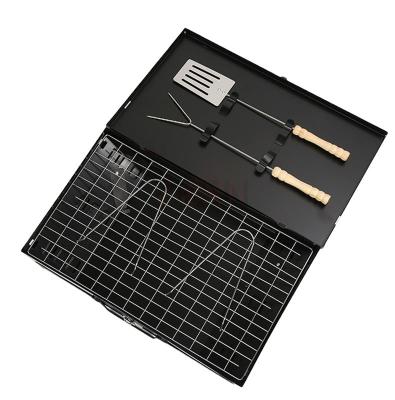 China Easily Cleaned Outdoor Portable Black Charcoal BBQ Grill With BBQ Tools Zesn for sale