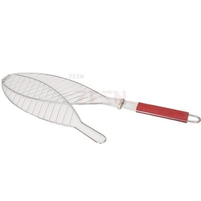 China Simple Easily Cleaned Convenient Household Oval Barbecue Fish Tongs Accessories Tools Grill Fish Tongs Barbecue Supplies Grilled Outdoor for sale