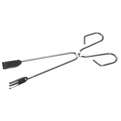 China Easily Cleaned Accessories Grill Multifunctional Charcoal Carbon Stainless Steel Food BBQ Charcoal Food Frying Clip BBQ Tongs for sale