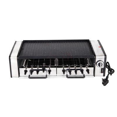 China Easily Cleaned Family Gathering Multi Function 2In1 BBQ Grill 10 Strings Indoor Electric Non-Stick Electric Grill Zesn for sale