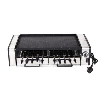 China Easily Cleaned Family Gathering 2In1 Barbecue Grill 10 Strings Multi Function Indoor Electric Non-Stick Grill for sale