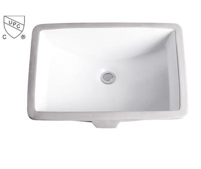 China Easy Clean Natural Rectangular Wash Basin Sanitary Ware Ceramic Sink Under Counter Mount Basin for sale