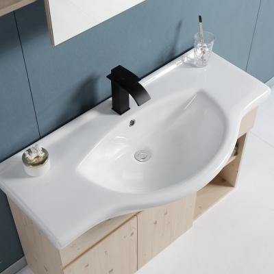 China Decoration Easy Clean White Ceramic Hand Wash Basin Vessel Sink Solid Face Bowl For Bathroom for sale