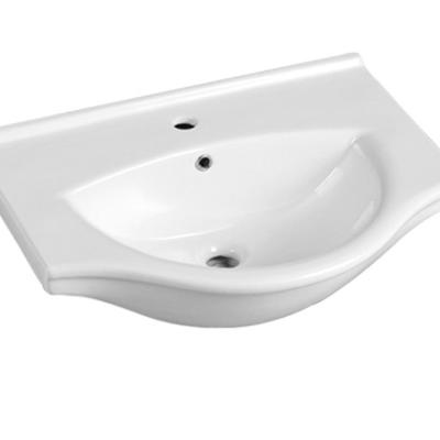 China Factory Easy Clean Bathroom Vanity Cabinet Luxury Sink Ceramic Wash Basin for sale