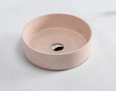 China Easy Clean Concrete Colored Basin Sink Countertop Cement Wash Basin Simple Industrial Style Wash Basin for sale