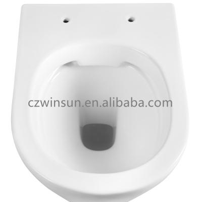 China Modern Ceramic Round Wall Hung Mounted Water Brand White Toilet Wc For Hotel Home Bathroom for sale