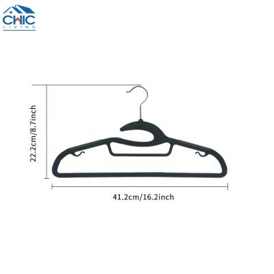 China Modern High Quality Customized Color Shape Velvet Hangers With Anti-Slip for sale