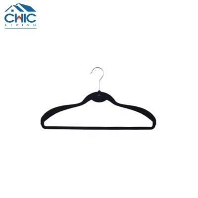 China Multi-Function Heavy Duty Beau Hangers Premium Velvet Non-slip Coat Suit Hangers For Clothes/Suits for sale