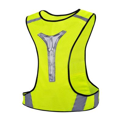 China Breathable Well Shell Breathable Outdoor Sports Vest Reflective LED Light Safety Vest for sale