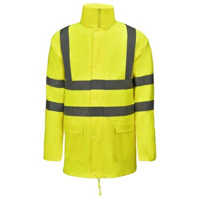 China Bachelorette Raincoats High Visibility PU Fabric Rain Windproof Waterproof Suit for sale