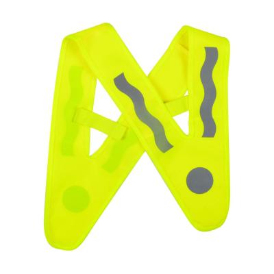 China 100% Polyester OEM Kids V Shape Limestone Traffic Triangle Orange Yellow Safety Vest for sale