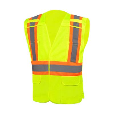 China 100% Polyester ANSI Class 2 High Visibility Safety Vest for sale