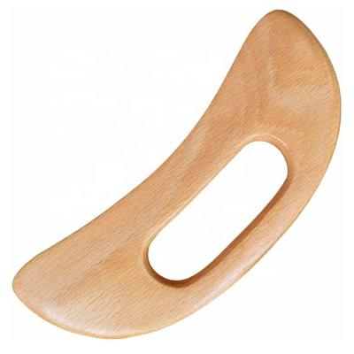 China Gua Sha Board Body Massager Tool Natural Beech Wood Wooden Scraping Tool for sale