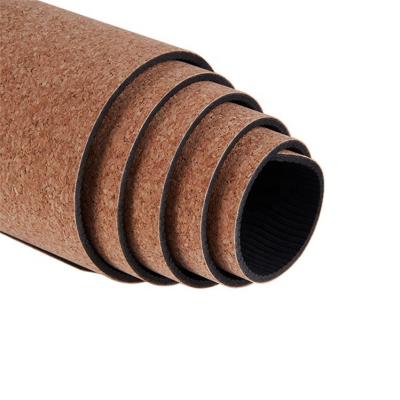 China Cork Tape Microfiber Suede Yoga Mat Fitness Anti Slip Mat Pilates Cork Mat for sale