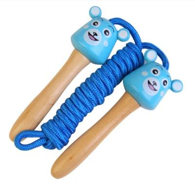 China Jump Rope Cartoon Handle Jump Rope Animal Wooden Fitness Equipment Children Sports Skipping Rope Fitness Equipment for sale