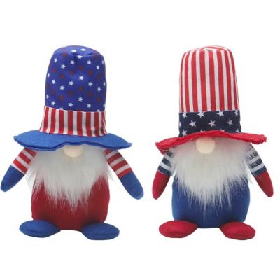 China Patriotic 4th of July Gnome Home Decor Independence Day Indoor Wholesale Gnome Cloth Plush Toy 4th of July Gnome for Decor for sale