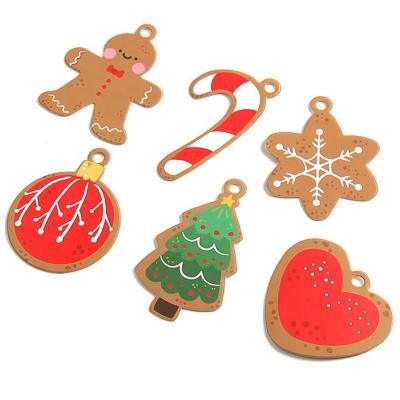 China Wholesale Christmas Decoration Christmas Decoration Die Cut Art Paper Hang Tags For DIY Christmas Decoration for sale