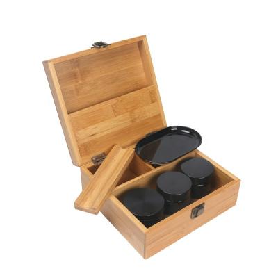 China Europe Factory Customize Wooden Stash Box Combo Kit With Bamboo Pocking Tools Stick Bamboo Cigarette Box Father's Day Gift for sale