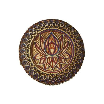 China Large Metal Mandala Wall Decor, Unique Lotus Wall Art from Europe for office and home crafts, indoor and outdoor decor metal for sale