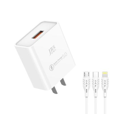 China Fully Compatible Quick 5A Mobile Phone Charger Kits With Cable For iPhone Or Other Phone for sale