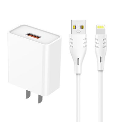 China Fully Compatible Quick 5A Mobile Phone Charger Kits With Cable For iPhone Or Other Phone for sale