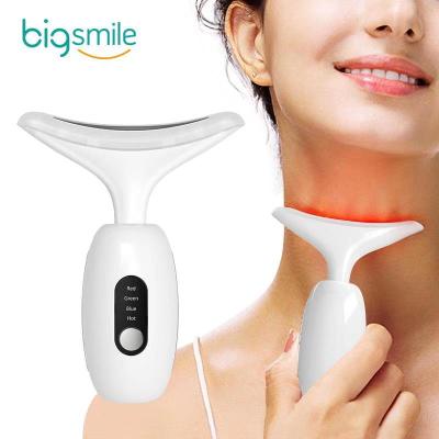 China 2021 Hot Selling Amazon New Face Lift Points And New Arrival Anti Aging Face Skin Care Neck Massager With Heat for sale