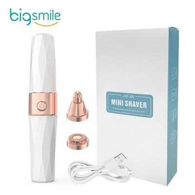 China 2021 Single Blade Face Eyebrow Epilator Hair Remover Electric Mini Shaver Razor Electric Eyebrow for sale