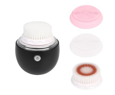 China Waterproof Face DEEP CLEANSING Sonic Brush 3 in 1 Electric Facial Cleansing Brush for All Skin Types for sale