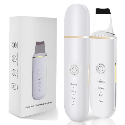 China Beauty Equipment Ultrasonic Facial Cleanser Ion Skin Deep Cleansing Ultrasonic Facial Deep Cleansing Scrubber for sale