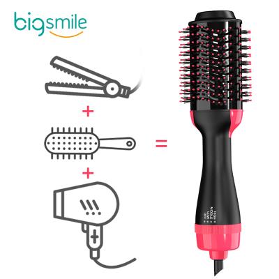 China Ion One Step Hair Dryer Volumizer Hot Air Hair Straightener Negative Ion Brush for sale