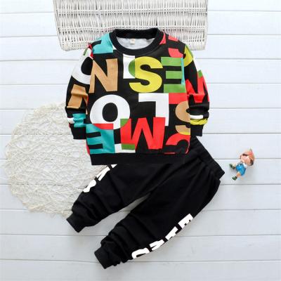 China Super Soft Autumn Cartoon Pattern Spring Baby Boy Clothes Sets Top + Pants 2 Piece Outfit Sets Clothing For Toddler Boys Wholesale for sale