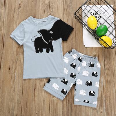 China Casual Summer Baby Clothes Sets Boy Cotton Two Piece T-shirt And Pants Shorts Cartoon Boys Animal Clothing Set Kids Loungewear for sale