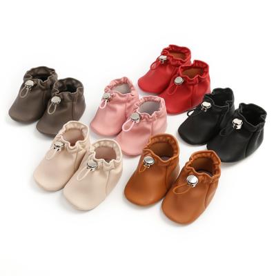 China Soft Leather Lightweight Infant Girl Moccasins And Sole Anti-skid First Walkers Baby First Walkers Shoes 0-24 Months Kids Prewalker Boots Fall Boys for sale