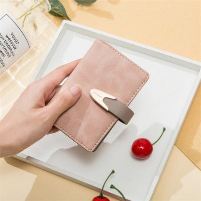 China Waterproof Multi-Card POS Matte Leather Card Case Women PU With PVC Covered Small Wallet For Ladies Pinch Latest Clutch Bags For Men for sale