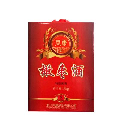 China Wholesale high quality 5KG red wine 5L jujube dry rice wine for sale