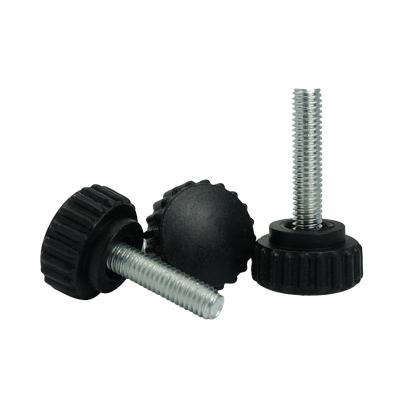 China Other M6 M8 22# Black Plastic Fastening Thumb Screw Knurled Knob Adjustment Hand Screw Hand Screw for sale