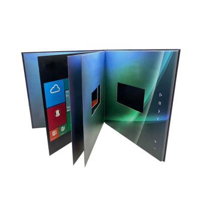 China Custom Customized Printing A4 LCD Screen Display A5 Digital Brochure Video Greeting Card For Brand Business Marketing for sale