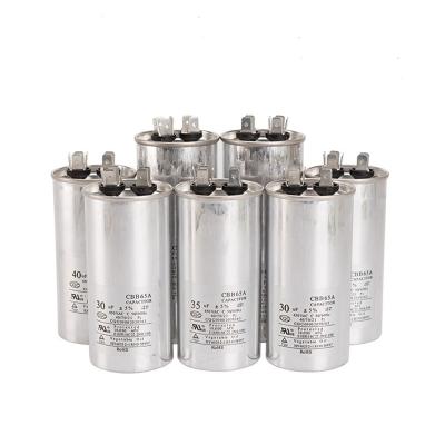 China Materials Factory Supply CBB60 Air Conditioning Capacitor Compressor Starting Capacitor Explosion Proof 450V Oil Immersed Film for sale