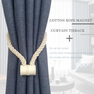 China Simple Classic Handmade Curtain Ties Creative Modern Curtain Strap Hook Magnet Curtain Buckle Hanging Rope for sale