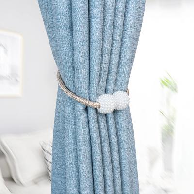 China Eco-friendly Decorative Curtain Tieback Two Ball Beads Magnetic Curtain Tieback for sale