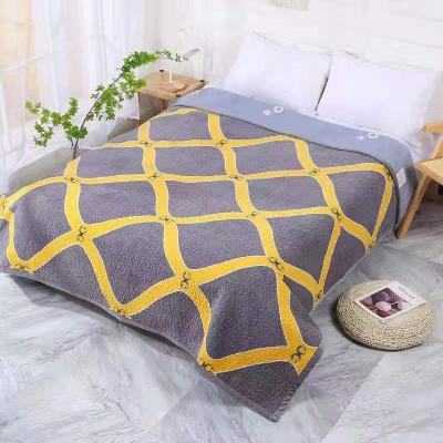 China Modern Factory RTS Quilted Bedspread Quilted Throw Blanket Super Soft Custom Microfiber Dishonest Three Layer Blanket for sale