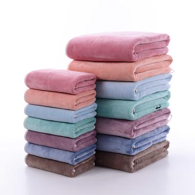 China Custom Wholesale Soft Absorbent Quick-drying Factory Embroidery Microfiber Bath Towels Safe For Kids Direct Sales for sale