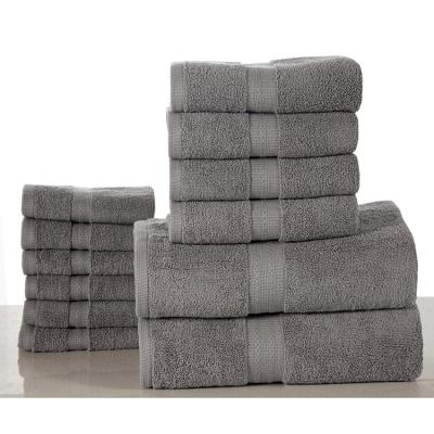 China Child Safe Manufacturers Wholesale Dobby Plain Color Egyptian Cotton 600gsm Luxury Towel Set for sale