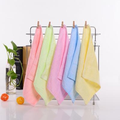 China Wholesale Hot Sale QUICK DRY High Grade Pure Color Dobby Plain Dyed Cheap Bamboo Fiber Face Towel for sale