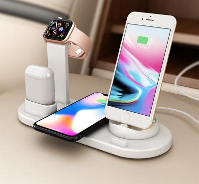 China 3 in 1 Wireless Watch Phone Earphone 2020 Bestselling Amazon USB Charger Dock Station Charging Stand 3 in 1 Wireless Charger for iPhone iWatch for sale