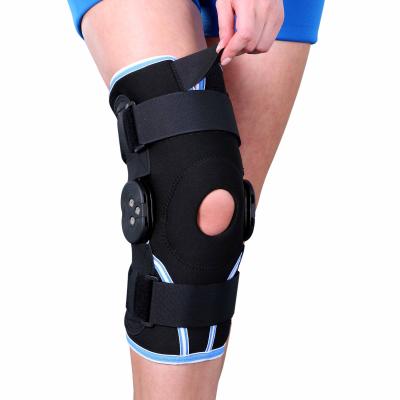 China Knee Brace Compression Air Mesh Knee Brace with Orthopdeic Hinge for sale