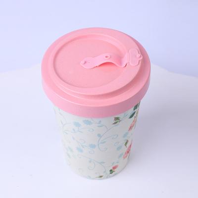 China Sustainable Bamboo Fiber Eco - Friendly Reusable Cups Free Travel Coffee Mug For Office And Home for sale