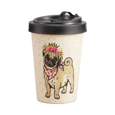 China Eco-friendly Reusable Bamboo Fiber Coffee Cup Bamboo Coffee Mug With LOGO for sale