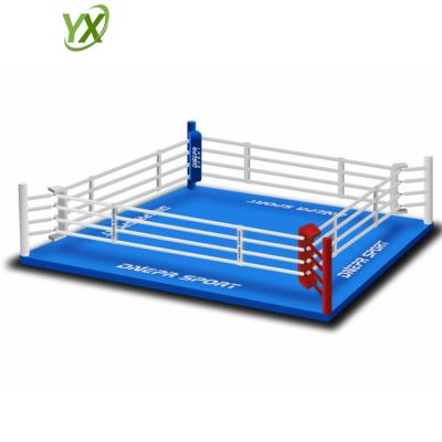 China Floor Standing Custom Printed High Training Ring Landing Boxing Ring For Sale Floor Boxing Training Ring for sale